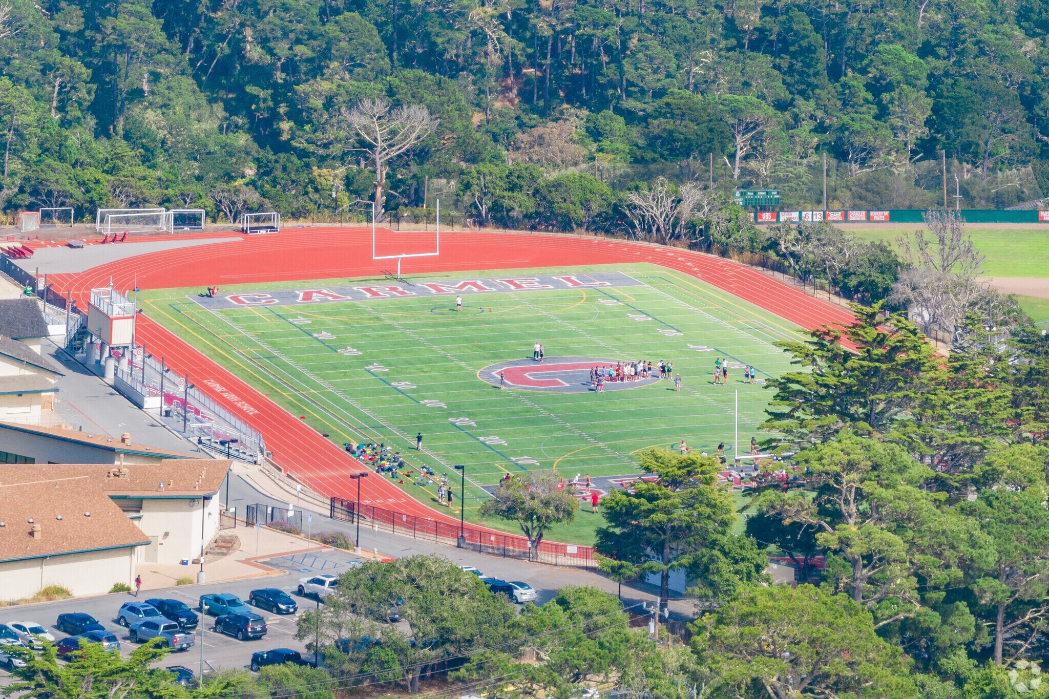 Carmel High School is nestled in Carmel Highlands hills.
