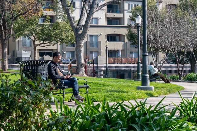 Have some reading at the Old Town Pasadena park.