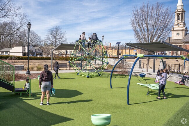 Lawrenceville is home to several new playgrounds, including this one at The Lawn.