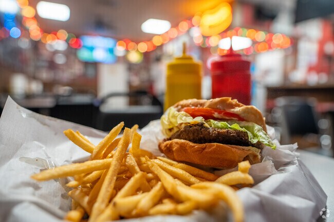 Satisfy your burger and hotdog cravings at Sol's Hot Dogs in Norwood.