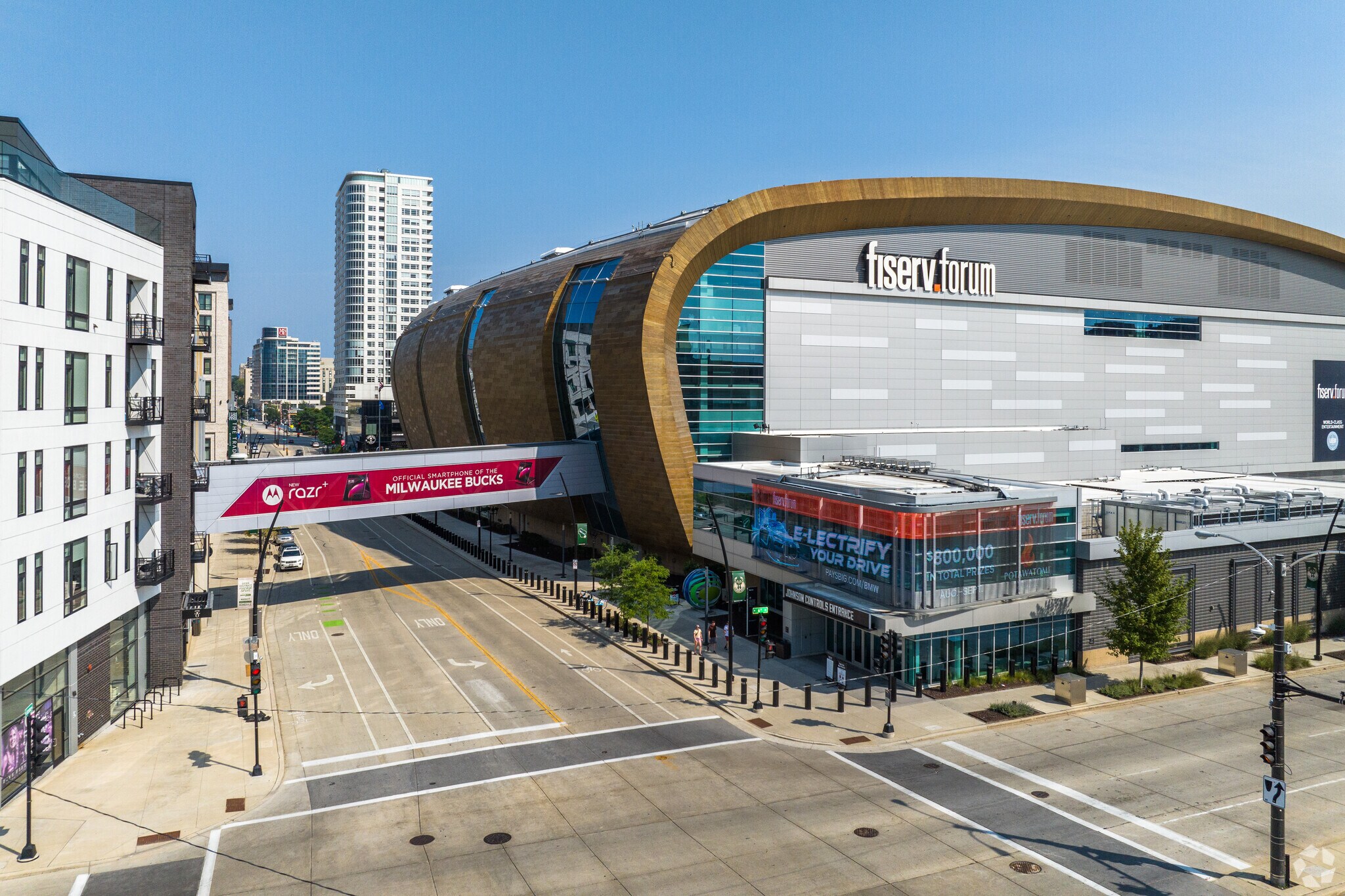 The Fiserv Forum is host to the Milwaukee Bucks and is just down the street on West Vliet.