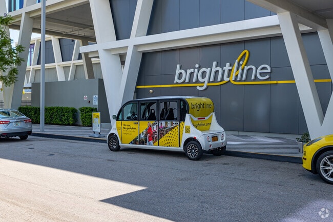Brightline Ride is a convenient form of transportation in Downtown West Palm Beach.