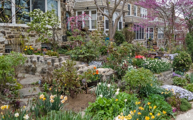 Take in the lovely landscaping of Ednor-Gardens Lakeside.