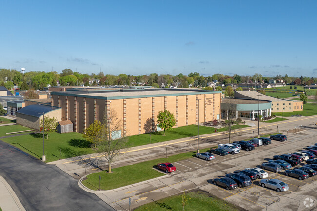 Stuents can enjoy the beautiful campus at Waupun Area Senior High School.