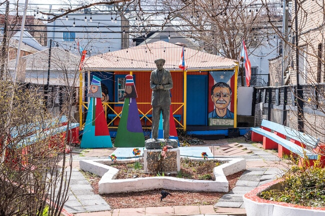 Be sure to check out the public art installation at La Casita de Don Pedro in Humboldt Park.