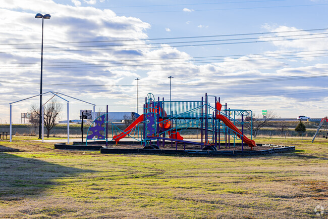 John Glenn Elementary School offers playground for children.