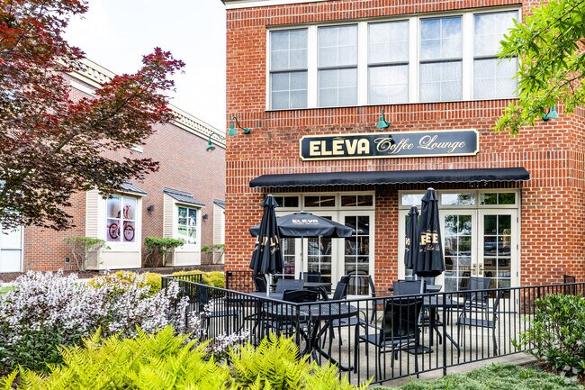 Steps from Ford’s Colony, Newtown’s shady sidewalks and coffee shops create a charming weekend stroll.