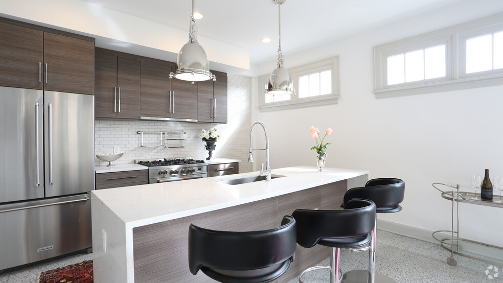 Gourmet kitchen with beautiful natural light