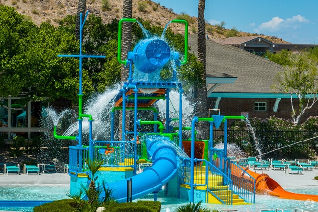 Feel the thrill as you slide down the exhilarating waterslide in Estrella Mountain.