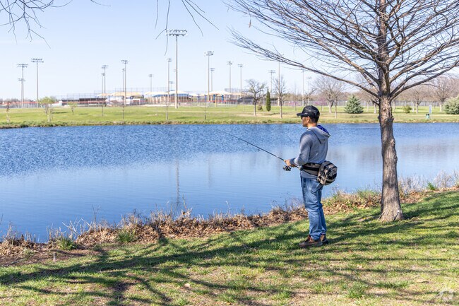 Fishing is a popular pass time in the serene outdoor landscapes of Spring Ridge, TX.
