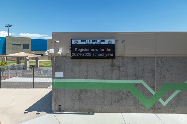 The student population of Oran K Gragson Elementary School is 614.