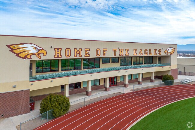 Belen High School is home to the Eagles and features a beautiful football field and track.