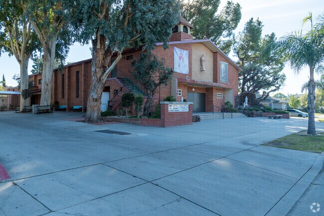 St. Bridget of Sweden Elementary School features a secure entrance.