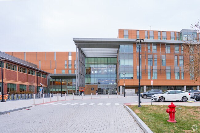 Older students in Porter Square head to A-minus rated Somerville High School.