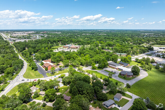Platte Woods sits 13 miles from downtown Kansas City.