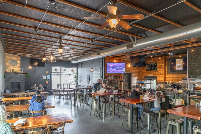 Meet some friends for drinks and a bite to eat at Good Brewing near Startup.