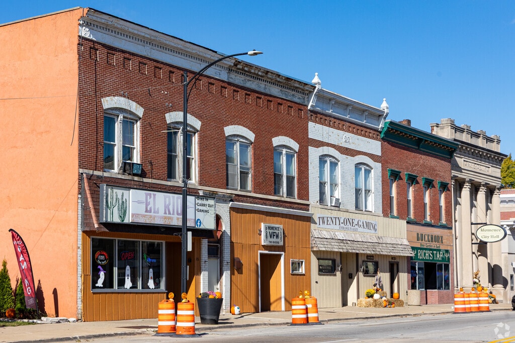 Historical architecture is prevalent in the downtown district of Momence.