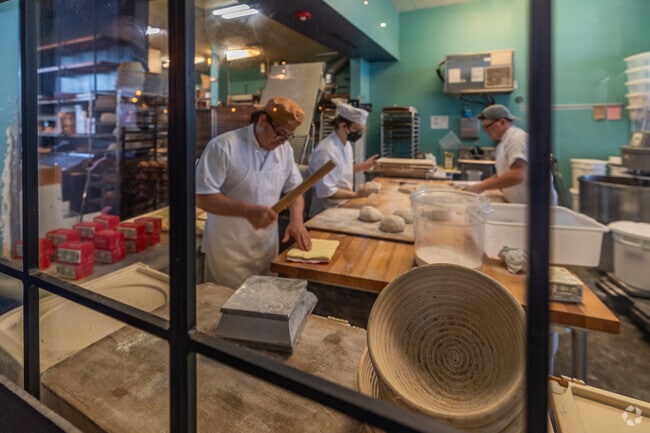 Radina's Bakehouse features a gourmet coffee bar and artisan bread.