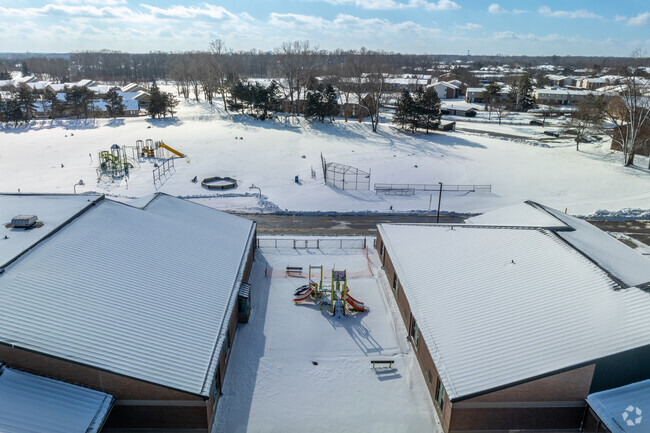 Hampton Elementary School playground and sports fields.