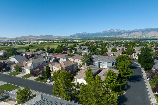 The homes in South Meadows are neatly packed in a private, gated community.