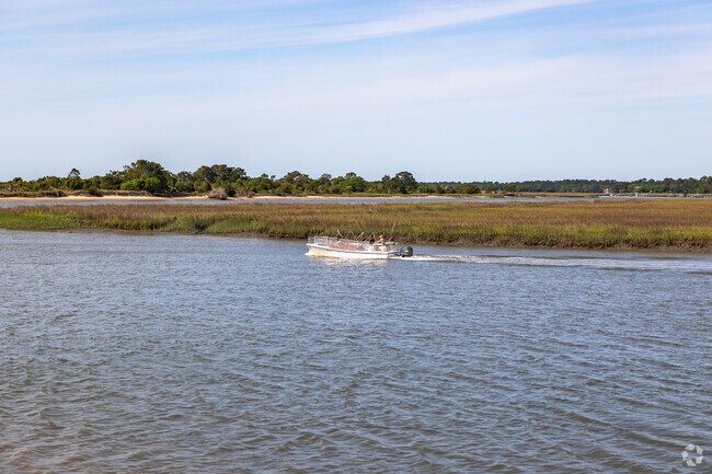 Take a boat ride or go fishing along the water in South Carolina's Kiawah Island.
