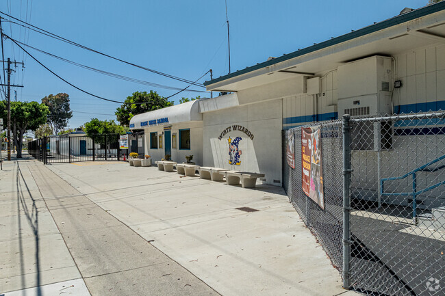 The visitor entrance at Harry Wirtz Elementary School in Paramount.