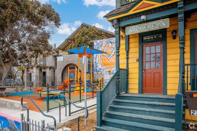 Sherman Heights Community Center, true to neighborhood form.