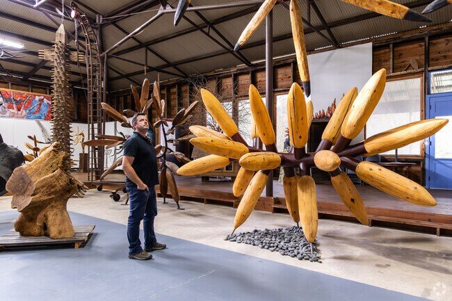 Visit the Locke Surls Center for Art and see the incredible art exhibit in Cleveland.