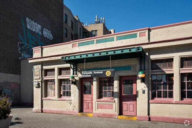 Parkside Avenue Q station, which is a quick trip into Manhattan from Lefferts Gardens.