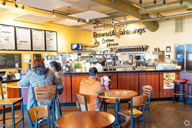 Brewed awakenings is a coffee shop on the western edge of the Hartford Avenue neighborhood.