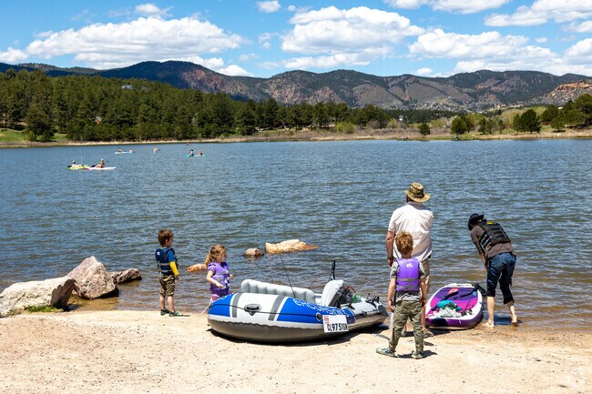 Monument Lake is a popular area in Monument to go rafting or fish.