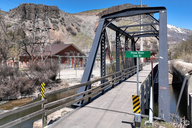 Iron bridges along the Provo River provide scenic crossings near Cascade.