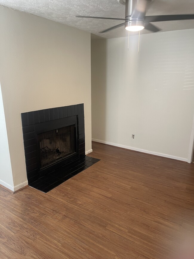 Living room with fireplace
