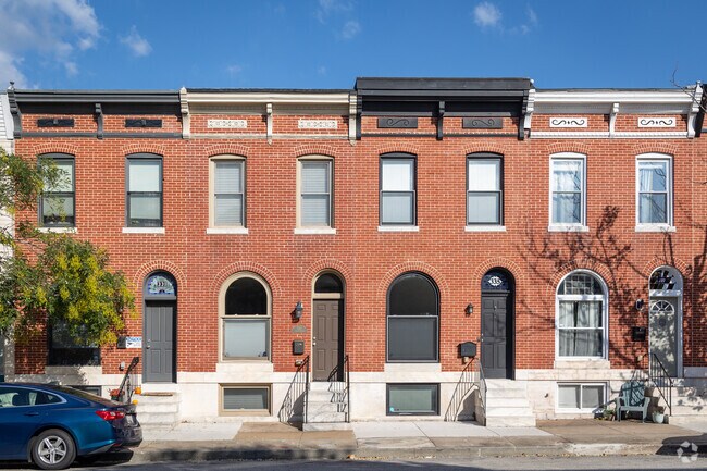 Simple and elegant 2-story row homes consume most of the streets in Highlandtown.
