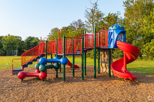 Kids can enjoy a large play area for recess at Birches Elementary School.