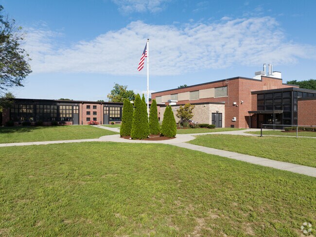 A view of Mary A. Dryden Elementary school in East Forest Park.