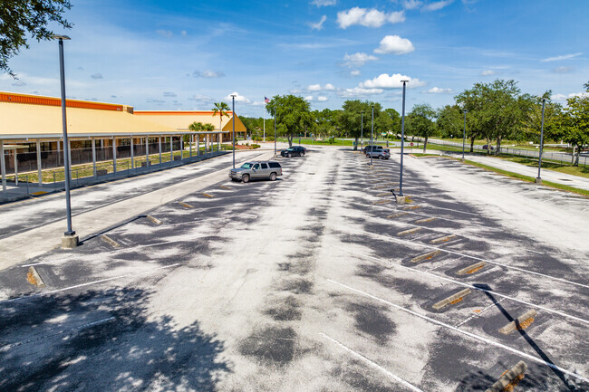 At Suncoast Elementary in Spring Hill the large parking lot can serve the staff and visitors.