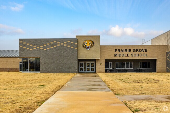 Prairie Grove Middle School is located adjacent to the high school in west central Prairie Grove