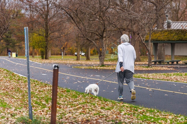 Come take your pup for a walk along the trail at Willow Bay Park in Liverpool.