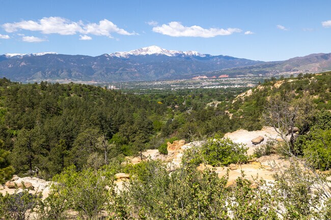 Palmer Park features stunning views of the Rocky Mountains.
