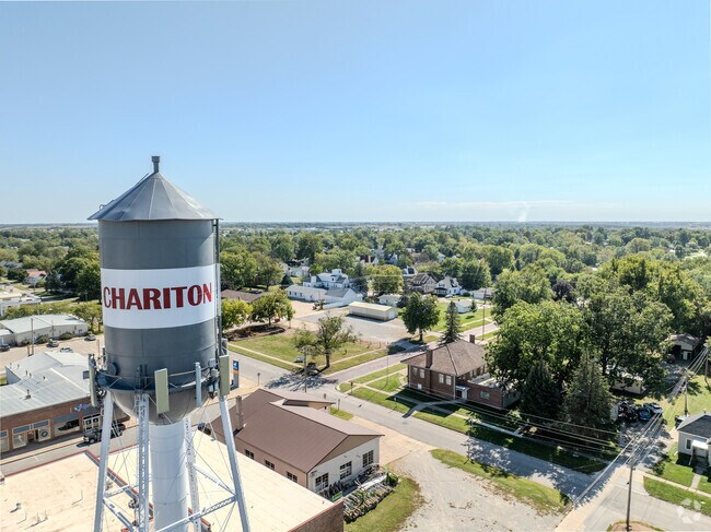 Chariton water tower rises above the city’s skyline.