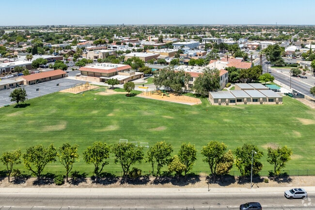 The sports field at Westside Union Elementary School in Los Banos.