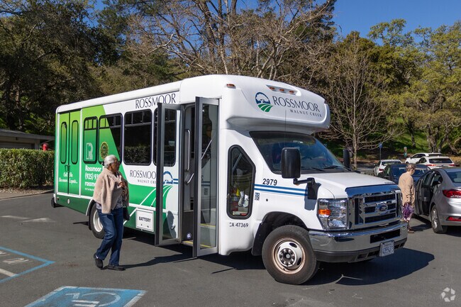 Residents of Rossmoor can use the free Dial A Bus to get around the neighborhood and stores.