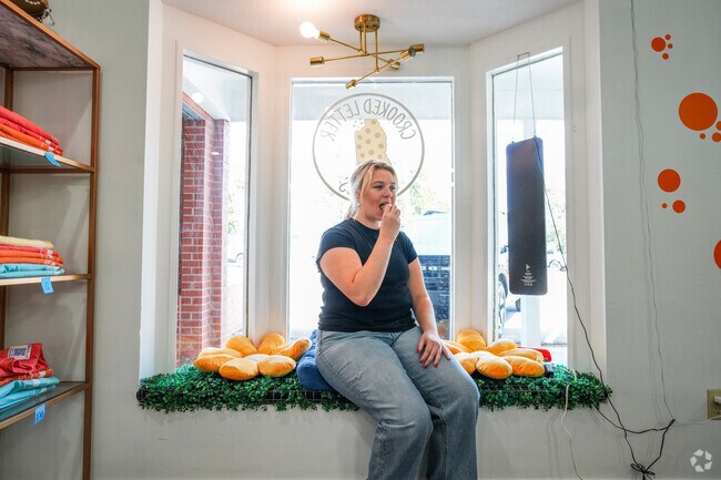 Crooked Letter Cookies is known for its unique ice cream scoop-shaped cookies.