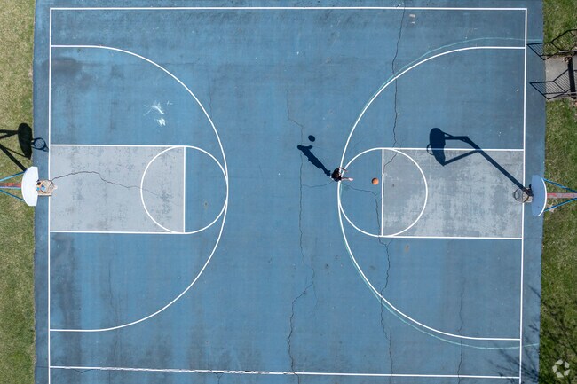 A player lines up a clean 3 point shot at Northside Park in Northside-Wheaton.