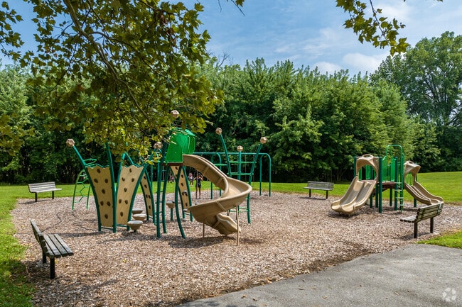 Walnut Hill Park has playground equipment to keep the kids outside in the summer months.