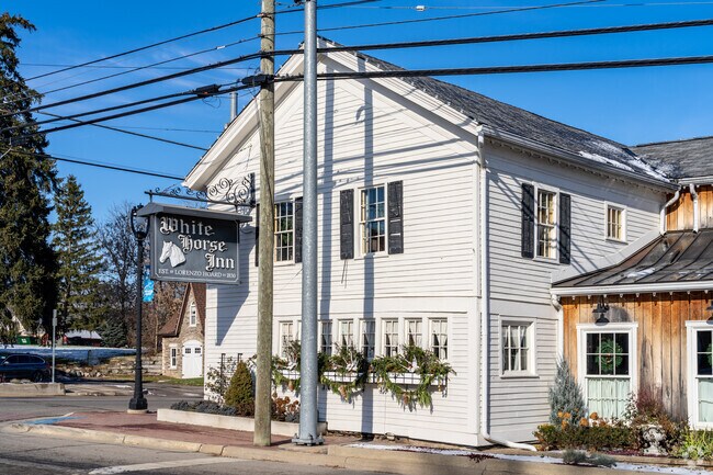 Visit the famous White Horse Inn for a delicious meal with friends or family.