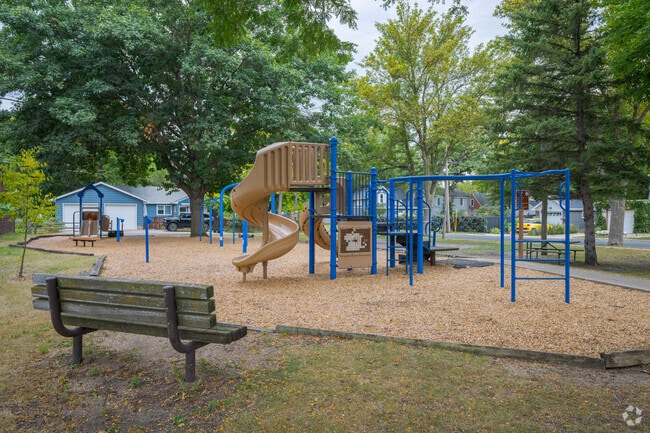 Dotson Park has many features and seating for families