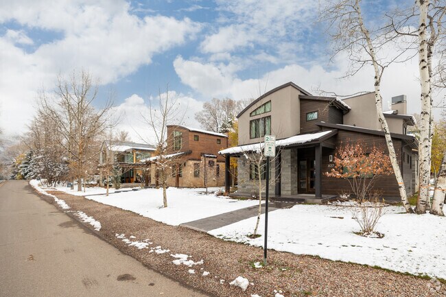 Mid-century homes line peaceful streets in The West End of Aspen.