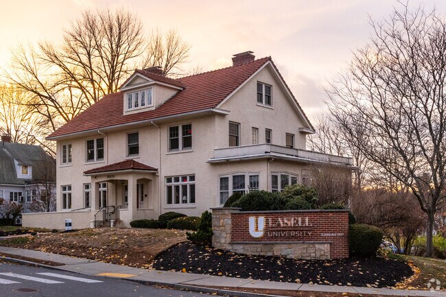 The historic campus at Laselle University seamless blends into Auburndale in Newton.